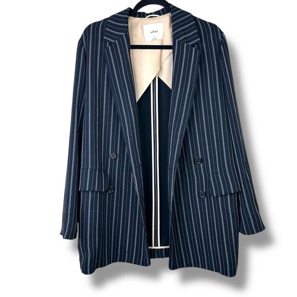 WILFRED x ARITZIA NWOT Cherrelle Pinstripe Double Breasted Blazer Jacket Small - Picture 4 of 10